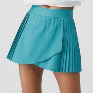 ALO Yoga Aces Tennis Skirt XXS - Plated, Blue, NWOT